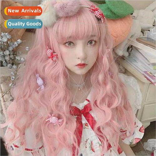 Japan wig female long curly hair corn hot lola sweet cute ai