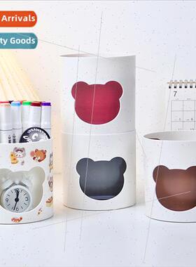 Cute skeleton rabb bear pen holder creative desktop compartm