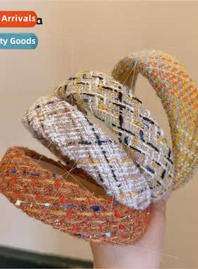 Korea wind mixed color high skull top sponge versatile hairp