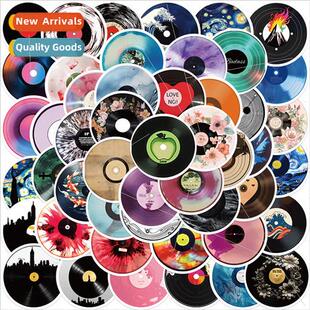 50 vinyl CD record stickers personalized decorative guitar n