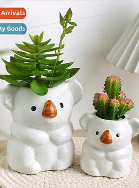 ins cute koala ceramic flower pot creative cartoon animal ga