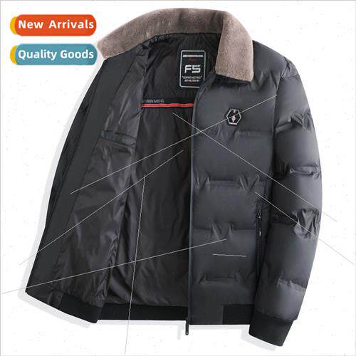 Men lapel cotton jacket middle-aged elderly men father insta