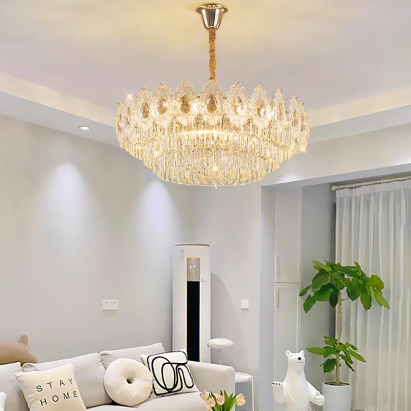 豪华客厅水晶吊灯法式轻奢高端欧式别墅大厅复式楼新款餐厅装饰灯
