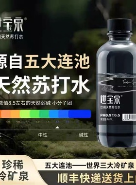 世宝泉天然苏打水456ml/12瓶/7箱弱碱性无糖无汽饮用水整箱装
