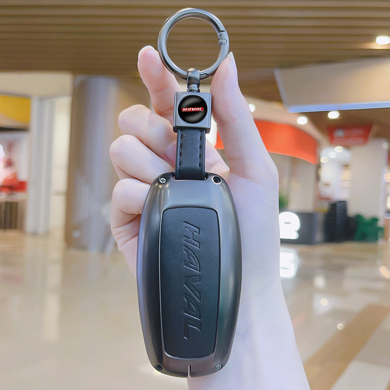 适用长城哈弗h6钥匙套h2/m6大狗长城炮扣h2s/h9包哈佛枪色金属壳