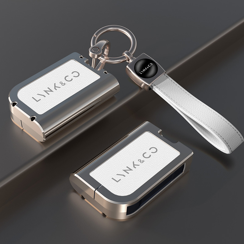 适用于领克钥匙套带标金属壳
