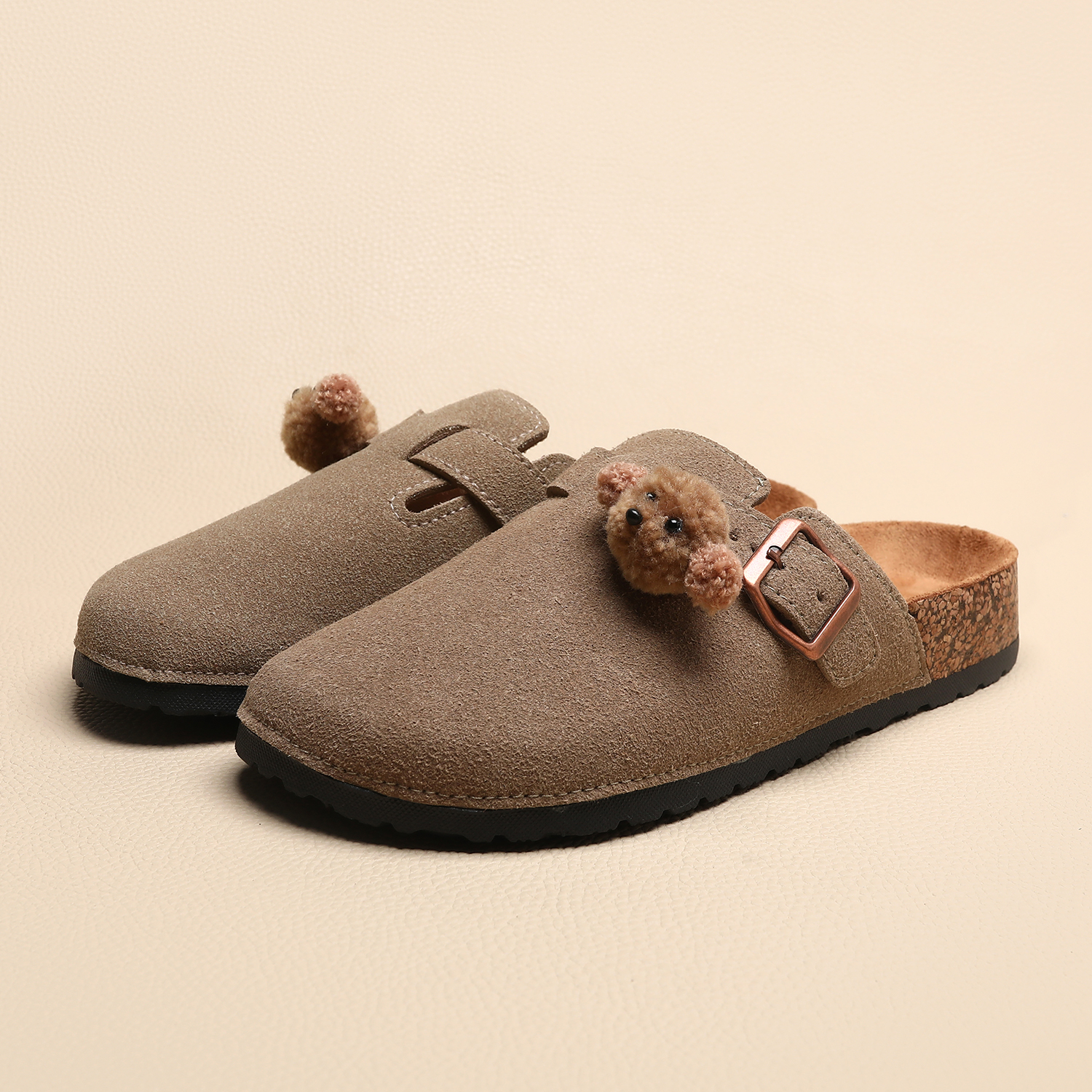 勃肯鞋女复古软木外穿防滑