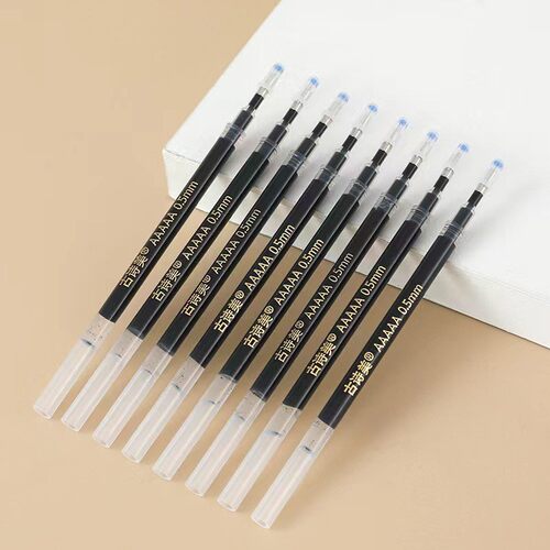超大容量签字笔芯1.0/0.7/0.5mm黑色中性笔替芯学生商务练字水笔