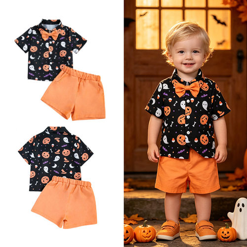 toddlerboy halloween costume festival outfit Pumpkin clothes