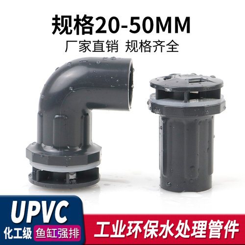 PVC鱼缸强排上下水管管件活接头