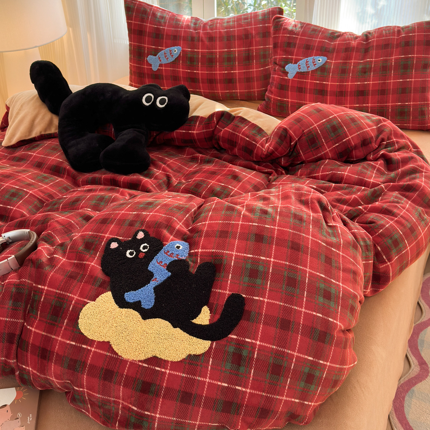 秋冬舒适牛奶绒四件套【防静电】