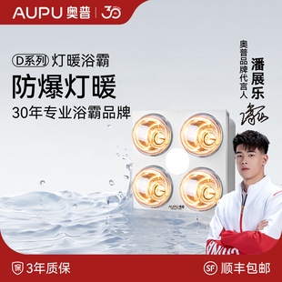 奥普灯暖浴霸灯集成吊顶卫生间浴室取暖排气扇照明一体D20B