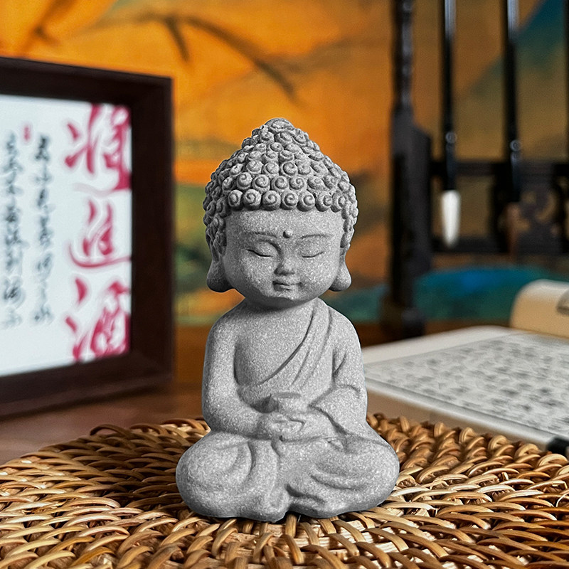 国风中式小如来摆件治愈系茶宠桌面玄关造盆景家居装饰新龙年礼品