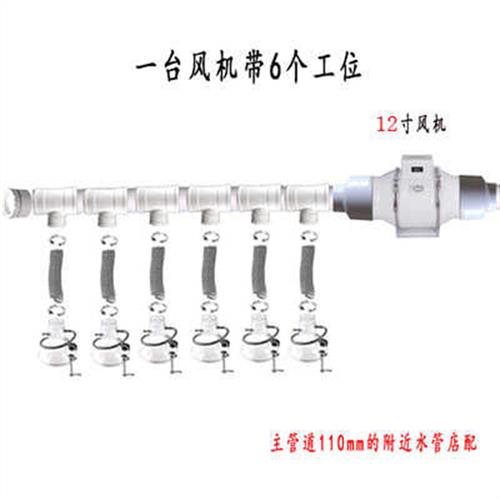 电子厂流水线烙铁焊锡吸烟罩透明喇叭口排烟套装抽烟换气配套风机