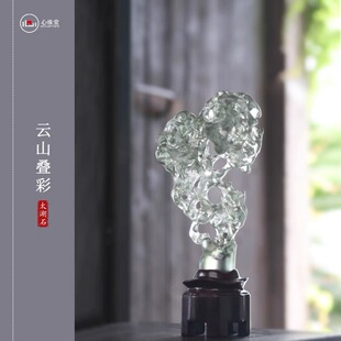 心缘堂 云山叠彩太湖石 高温琉璃 室内客厅摆件 盆景造型观赏石
