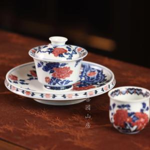 勤义堂国色天香青花釉里红