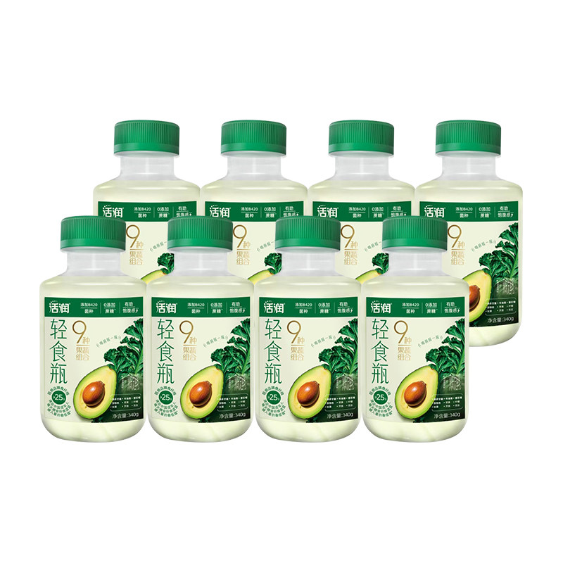新希望活润酸奶轻食瓶340g*8瓶羽衣甘蓝牛油果9种果蔬风味发酵乳
