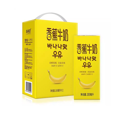 新希望香蕉牛奶200ml*12盒整箱