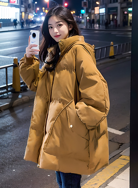 棉服oversize女潮2020年冬季新款韩版宽松加厚棉衣ins面包服