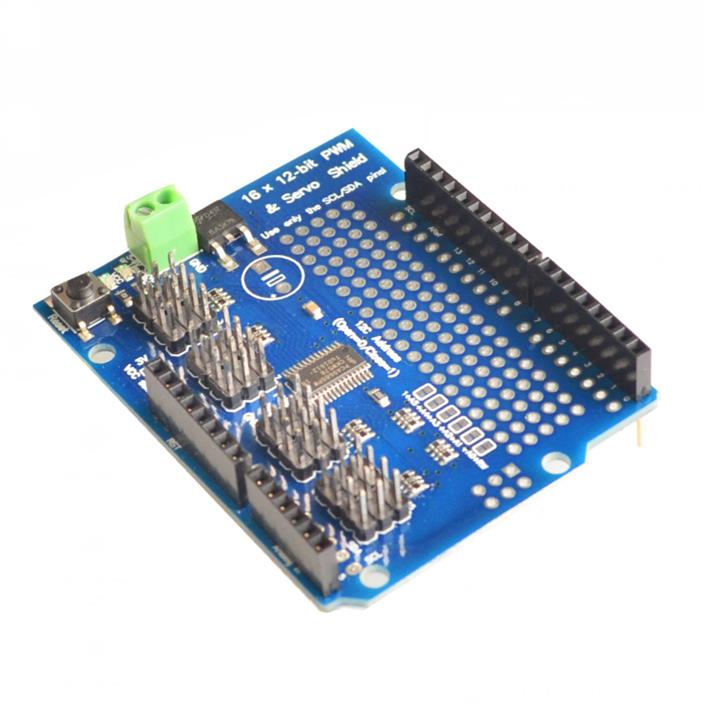 16-Channel 12-bit PWM/Servo Shield 16路舵机驱动模块