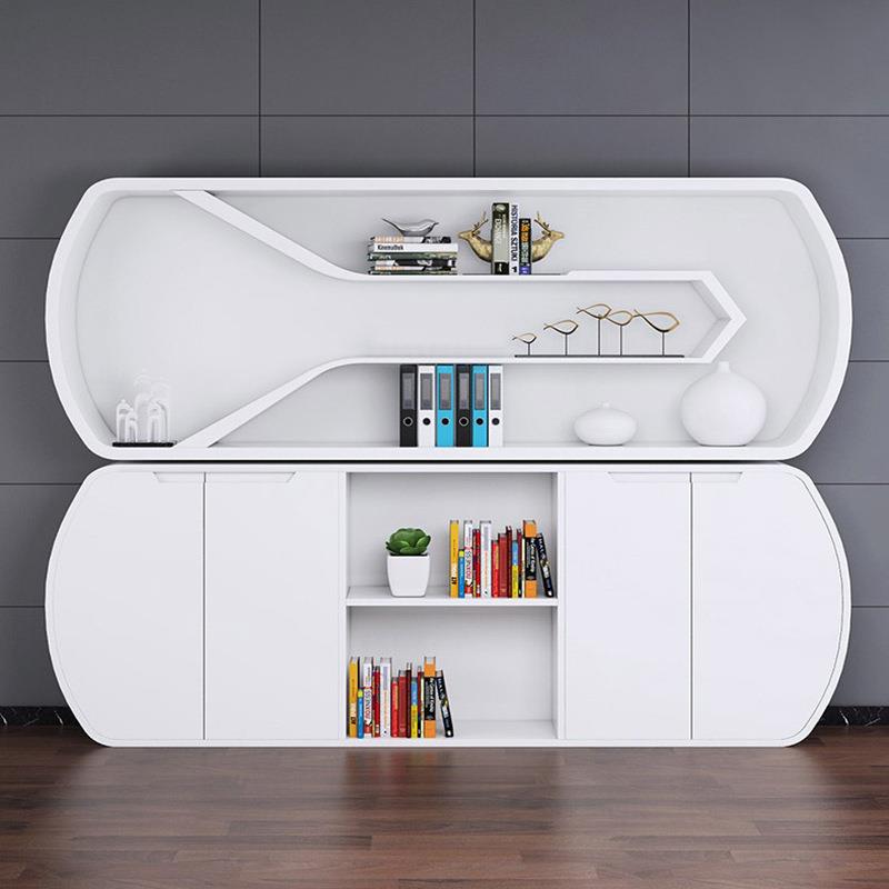 书柜书架带门储物柜简约置物柜收纳柜书橱装饰柜柜子大容量书架