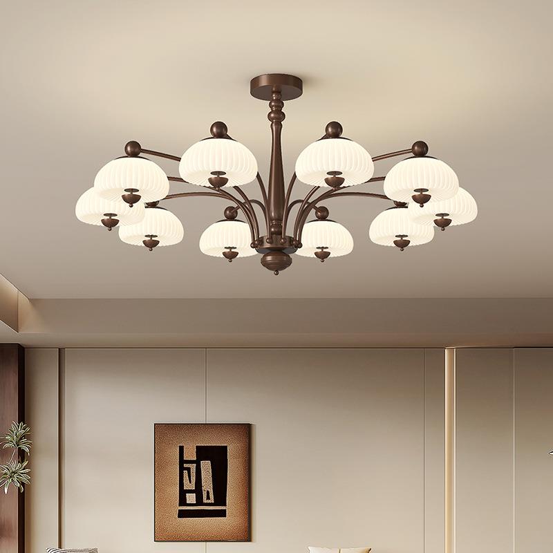 法式中古风客厅吊灯带投影简约大气南洋美式复古轻奢卧室餐厅吊灯