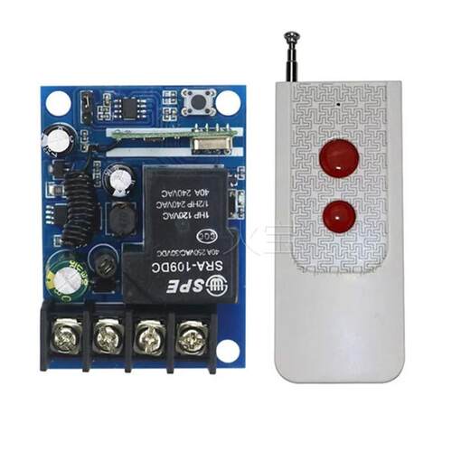 花纹红钮遥控直流DC12V24v36V48V30A单路车灯喇叭灯具开关控制器