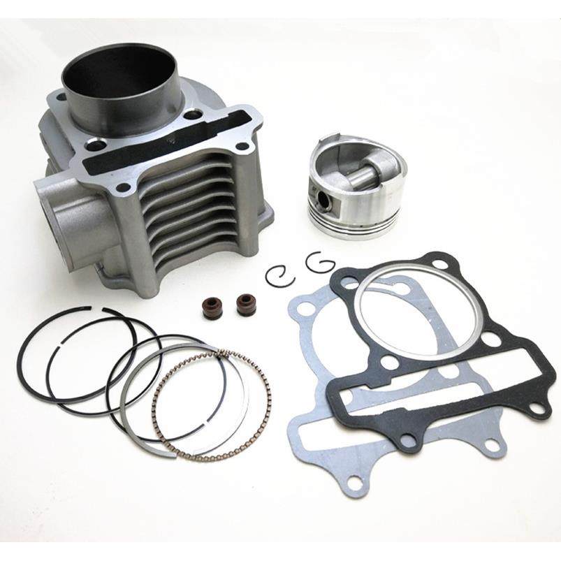 踏板车光阳摩托车豪迈GY6-125仿福喜鬼火改装55/58.5/61mm套缸