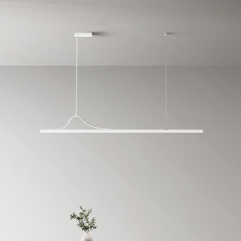 设计感餐厅意式轻奢风极简现代简约餐桌吧台书房一字长条灯具吊灯