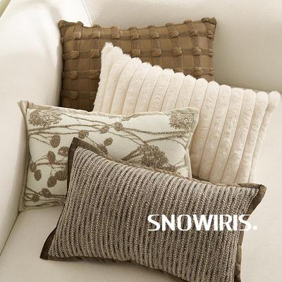 中古风提花腰枕沙发客厅靠垫