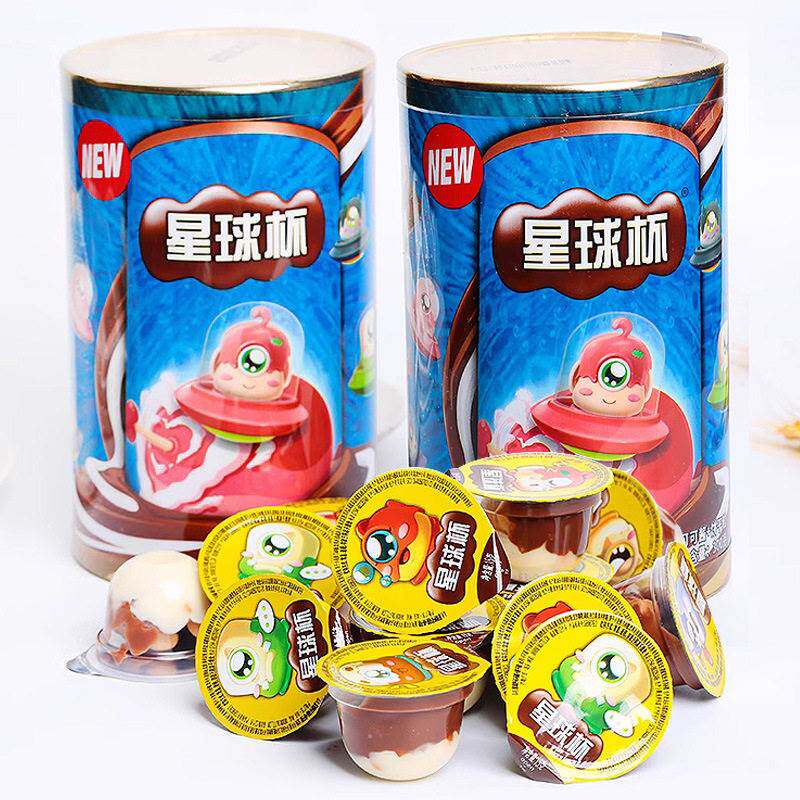 甜甜乐星球杯桶装大杯夹心巧克力饼干怀旧少儿休闲零食300g