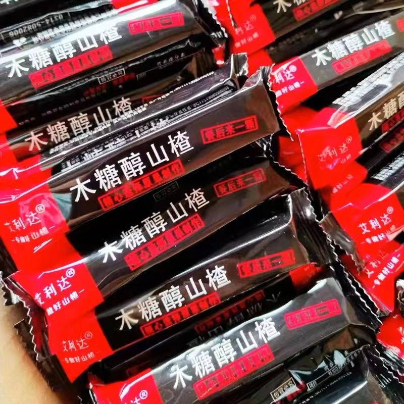 木糖醇山楂条无蔗糖山楂片山楂糕益生元果丹皮开味零食品包邮