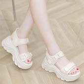 厚底增高老爹运动凉鞋 女2025夏季 新款 品牌鞋 外穿配裙子休闲沙滩鞋