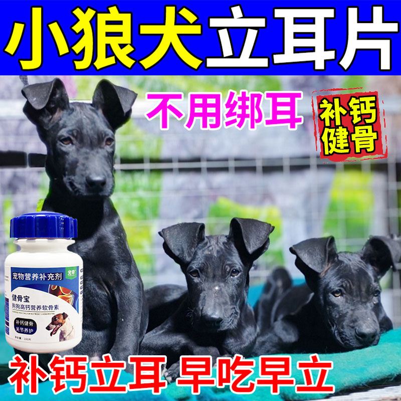 黑狼犬幼犬立耳专用钙片补钙壮骨立耳神器快速立耳不伤耳早吃早立