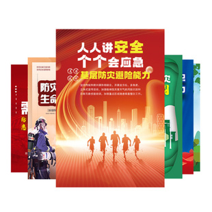 2024年全国防灾减灾日主题人人讲安全个个会应急 基层防灾避险能力挂图6张片标语墙贴橱窗壁报壁挂宣传画救灾宣传周