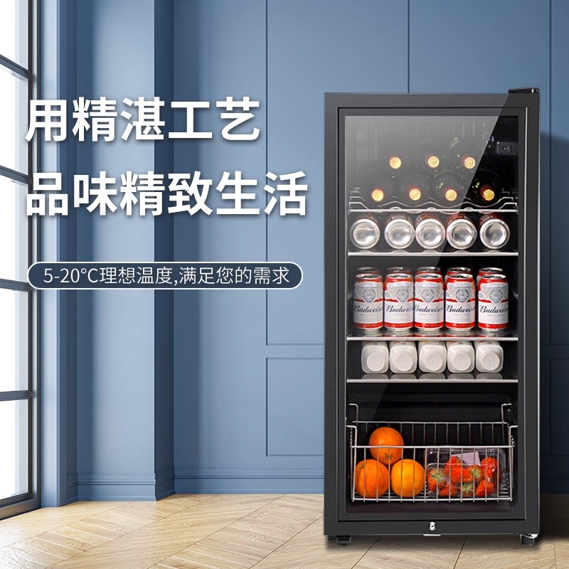 家用宿舍可用小型冰箱食品茶室冷藏柜玻璃保鲜柜办公恒温