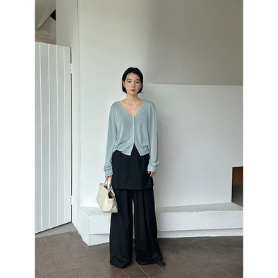 非町2025早秋V领针织开衫