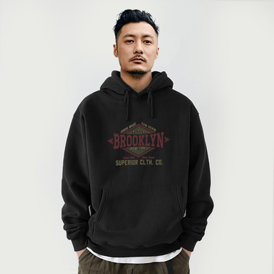 美式复古连帽卫衣男2024新款春秋季薄款宽松潮流潮牌百搭休闲外套