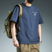 t恤男士 美式 高街ins潮牌半袖 短袖 体恤重磅纯棉宽松大码 套头上衣服