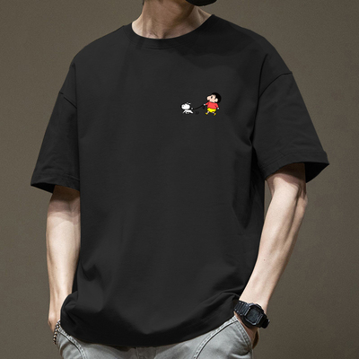 重磅纯棉港风短袖t恤男士夏季