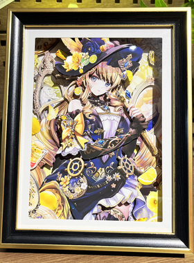 原神动漫手办娜维娅3d立体画二次元女生生日礼物卧室挂墙装饰挂画