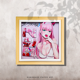 国家队零二3d动漫立体画02周边手办卧室客厅装饰画生日礼物挂画