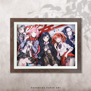 国家队02五人合集动漫周边手办3D画立体画挂画纸艺客厅玄关装饰画