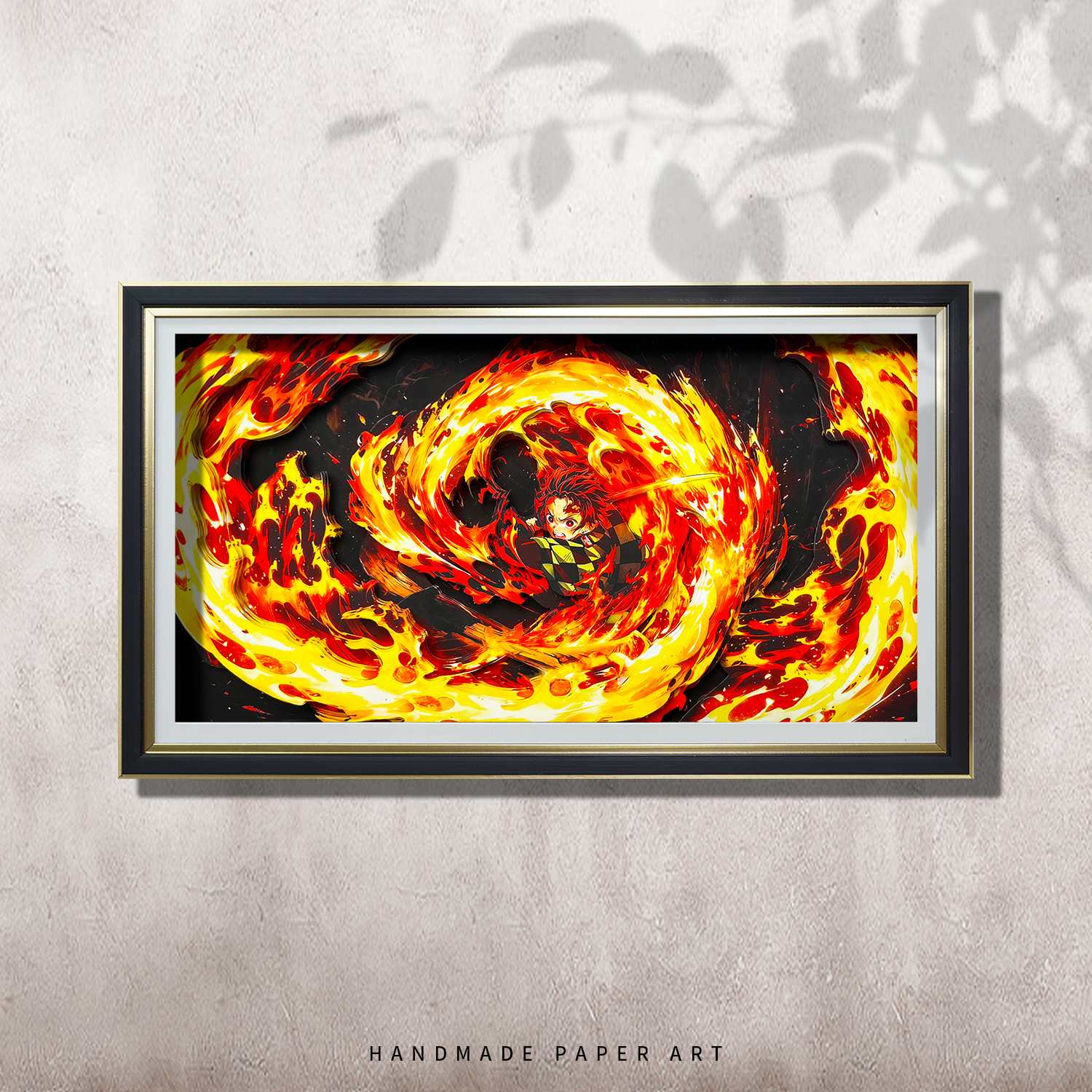 鬼灭之刃炭治郎3d动漫周边立体画