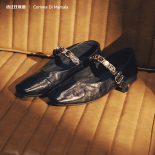 女鞋 Marsala羊皮版 复古平底芭蕾舞单鞋 2025年新款 Corinna