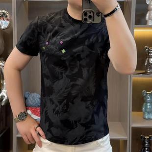 ITG恤時尚 壹號輕奢男裝 簡約豎紋夏季 抗皺短袖 簡約風高品質休閑上