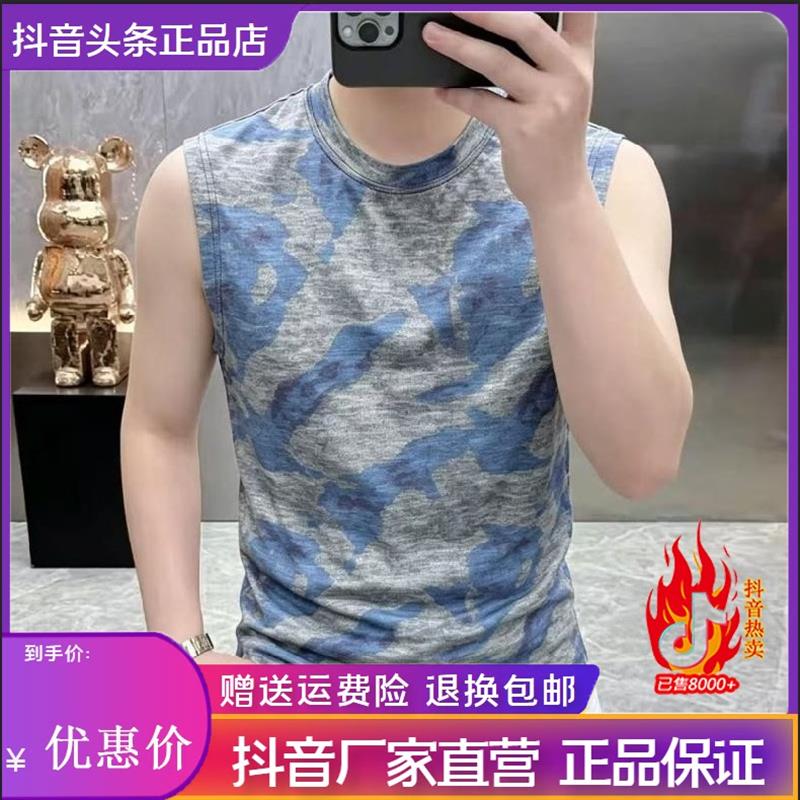 舵主衣仓LMVQ2026夏季新款男士休闲时尚潮流复古印花圆领无袖背心