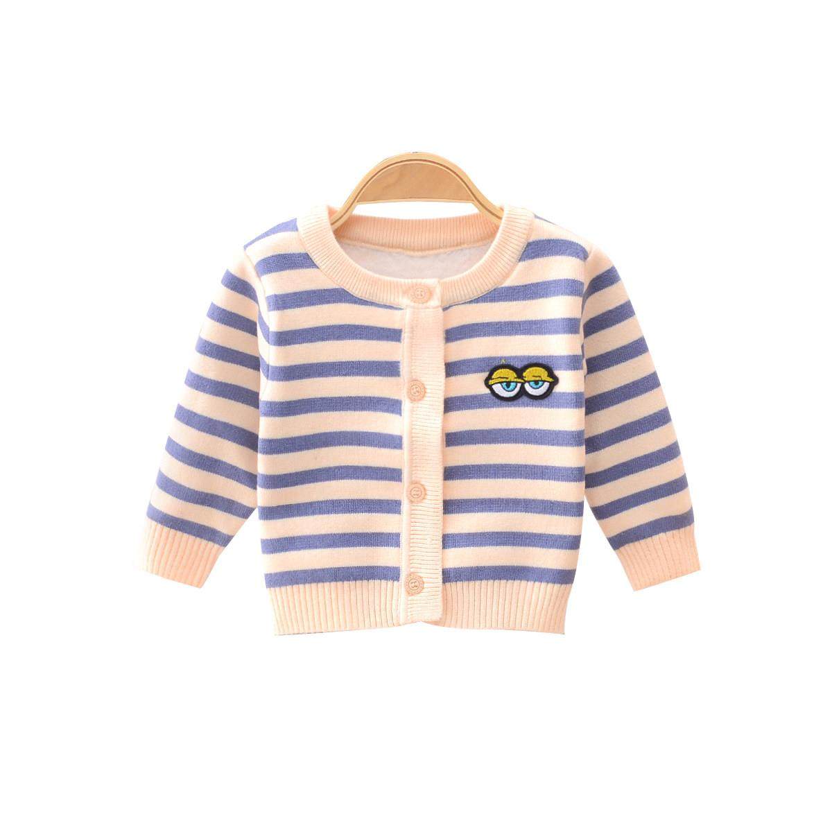 秋冬婴儿毛衣开衫加绒加厚宝宝纯棉保暖针织衫男女童小童外套韩版