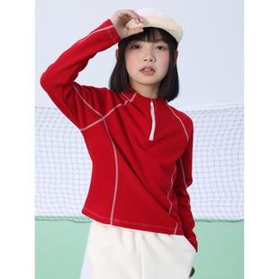 亲子款半拉炼德绒糯糯衣秋冬外套男女童双面绒立领羽绒服内搭上衣