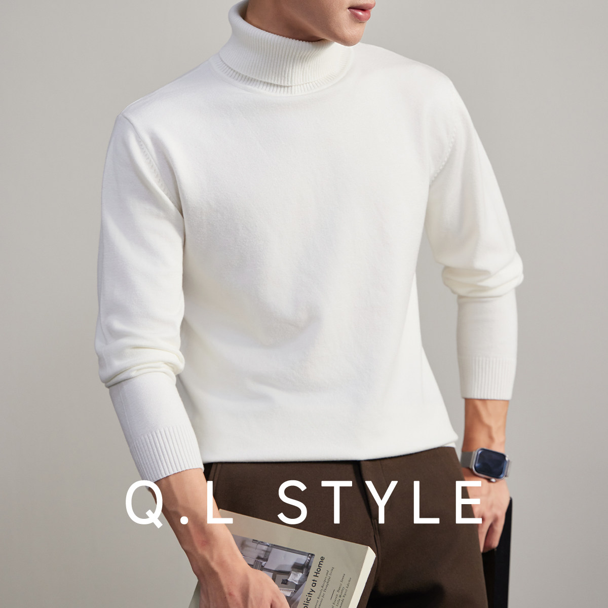 毛衣男高领冬季新款打底衫保暖